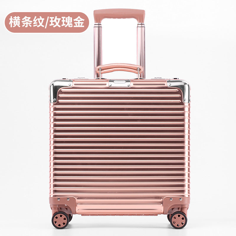 All-aluminum magnesium alloy trolley case 18-inch boarding case 20-inch suitcase bag all-metal small suitcase password box