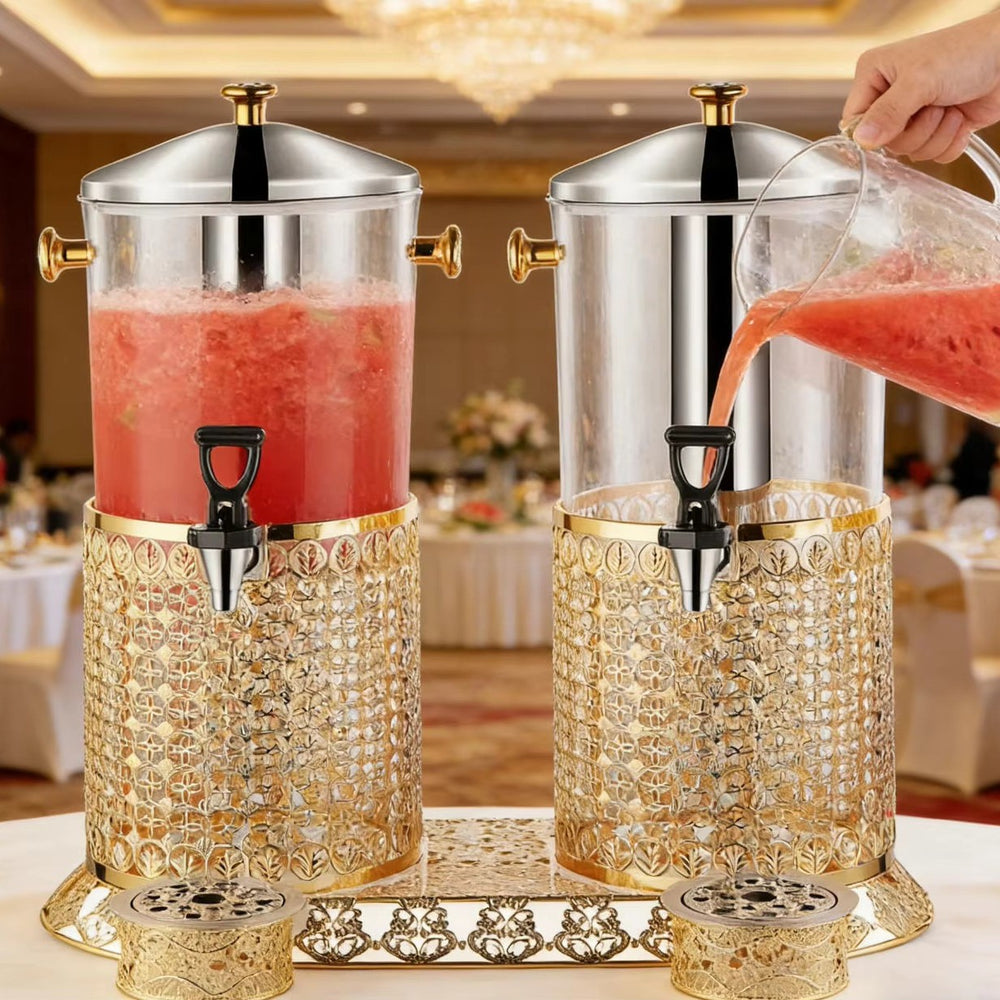 Commercial stainless steel self-service beverage dispenser, 8l european-style cold drink & juice machine, hotel & restaurant water dispenser