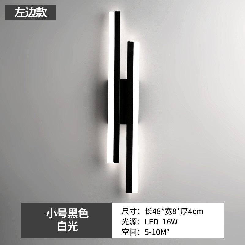 Modern minimalist linear wall sconce - bedroom bedside, living room background, wall lamp - minimalist light luxury aisle corridor led light