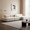 Modern italian cream style modular sofa scandinavian style casual small apartment living room concubine frosted fabric