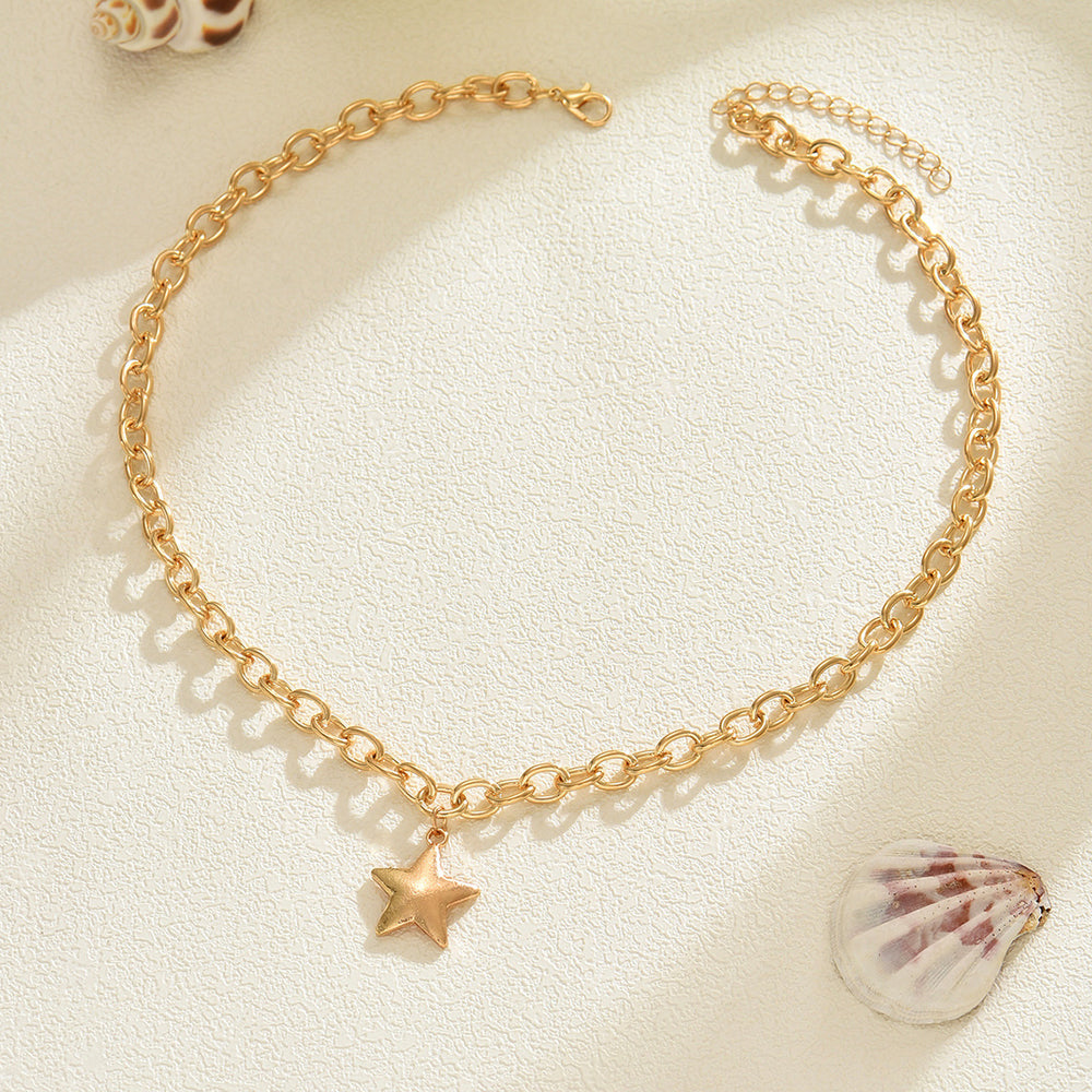Wholesale diamond-studded heart necklace - european & american style, alloy jewelry, unique & versatile, sweet & chic choker necklace for women - perfect for summer