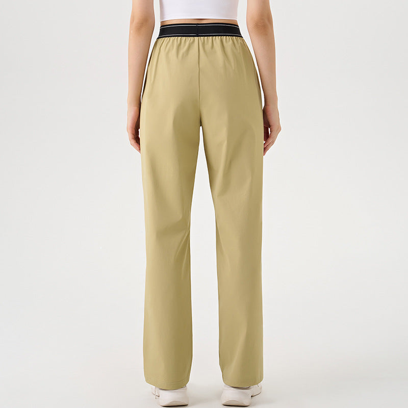 New outdoor running trousers - straight leg, loose fit, lightweight, stretchy, quick-drying, fitness pants with pockets - workwear casual style