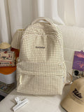 Japanese style small fresh plaid school bag for female junior high school students soft girl backpack for women cute jk backpack for women