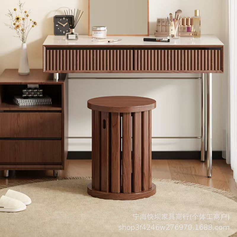 Solid wood stool, stackable coffee table, bench, for home, living room combination, stackable stool, stackable spare small stool, universal wheel