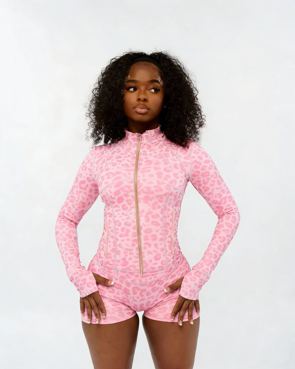 New casual activewear set - digital print, european & american style, hot-selling leopard print stretch shorts, two-piece sportswear set