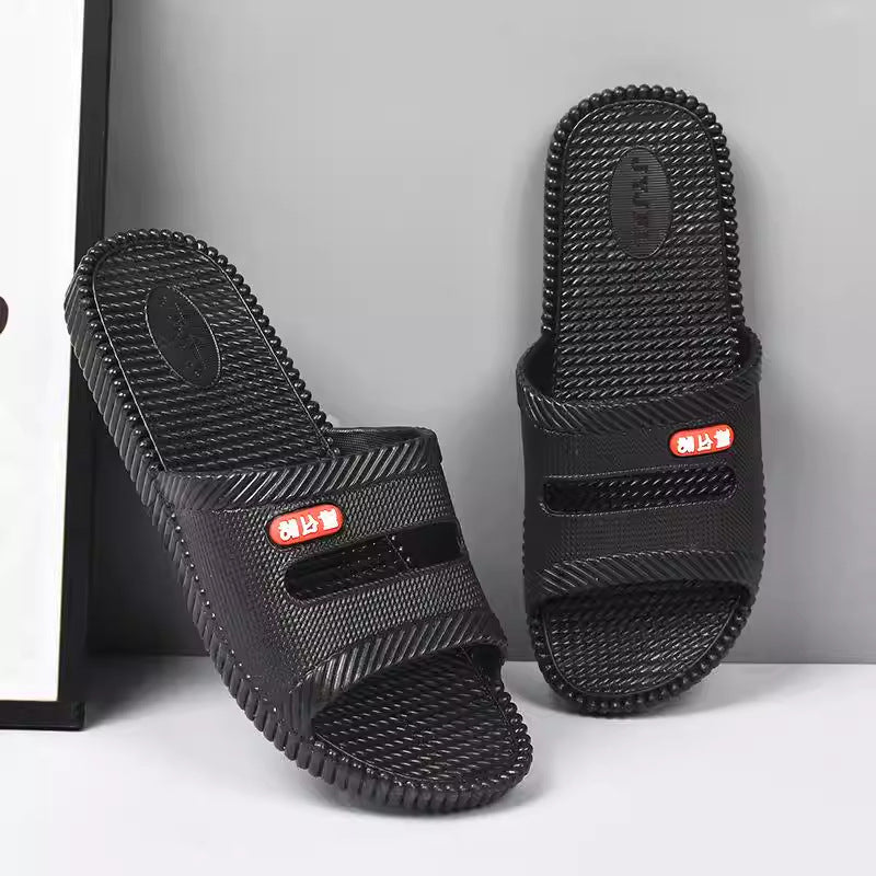 Home shoes men's and women's couple indoor slippers thickened quick-drying lightweight soft sole non-slip flat bottom hotel slippers bathroom