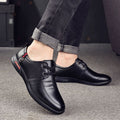 Men's spring/autumn new collection: fleece-lined business casual leather shoes, soft leather insole, soft sole cotton shoes, middle-aged dad shoes