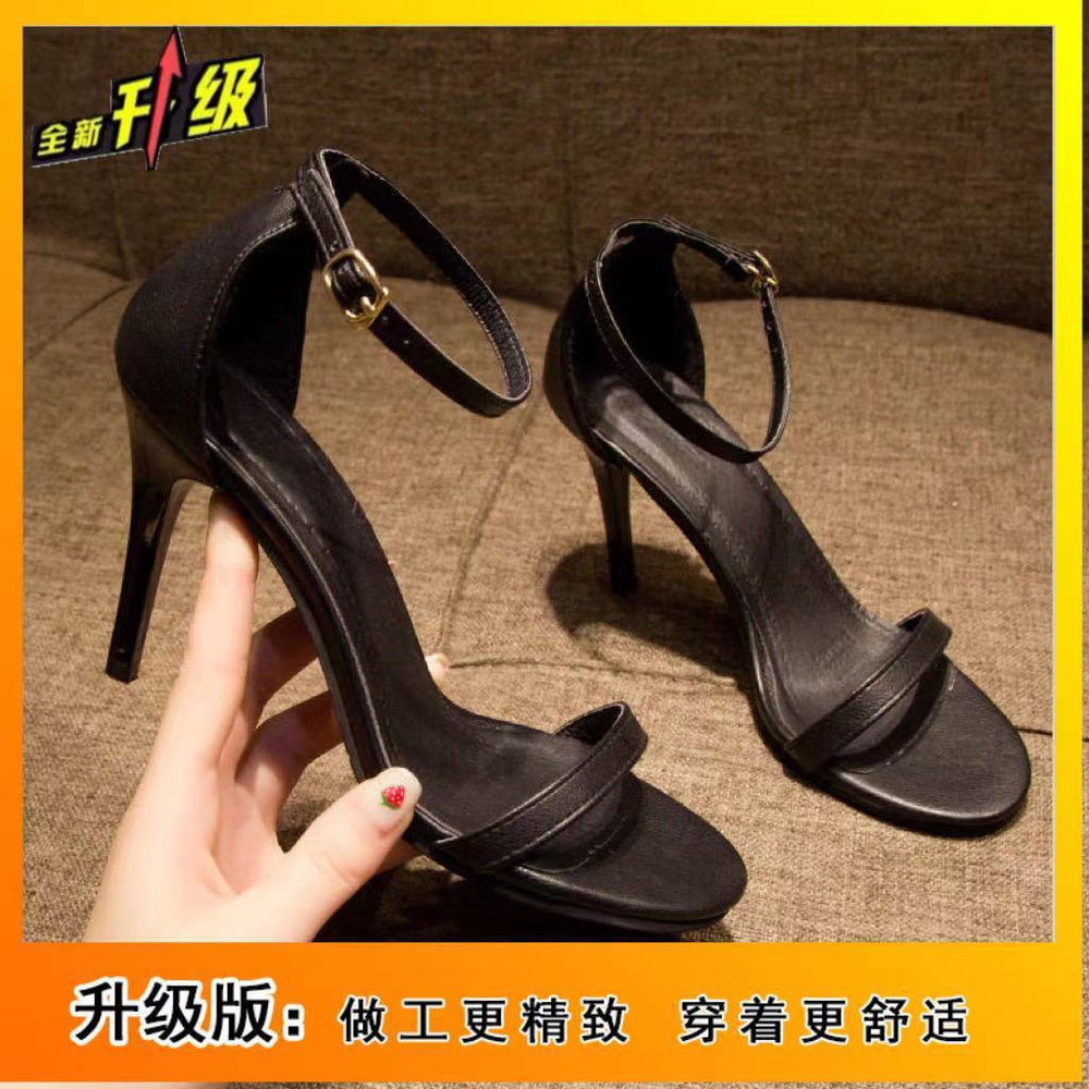 Women's sandals: new summer 2025 collection - single strap, stiletto heel, open toe, trendy high heels, versatile fairy style, instagram-worthy