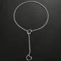 Amazon wide light luxury style y-ring slider chain stainless steel necklace handmade punk cuban chain necklace