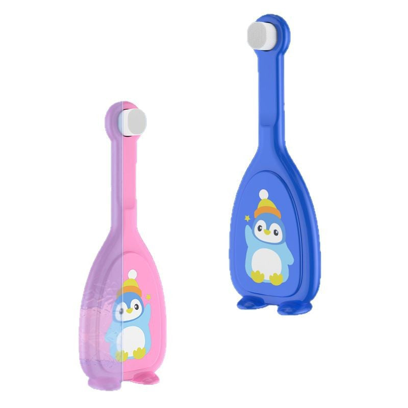 New cartoon children's 10,000-bristle toothbrush, soft-bristled toothbrush, baby tooth protection, small brush head, toothbrush box.
