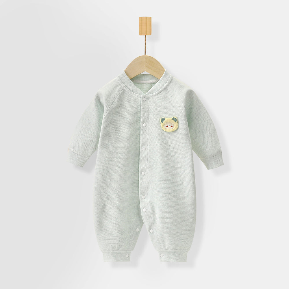 Baby pure cotton onesie, new autumn collection, long-sleeved romper for baby girls, infant and toddler crawler suit, newborn children's clothing