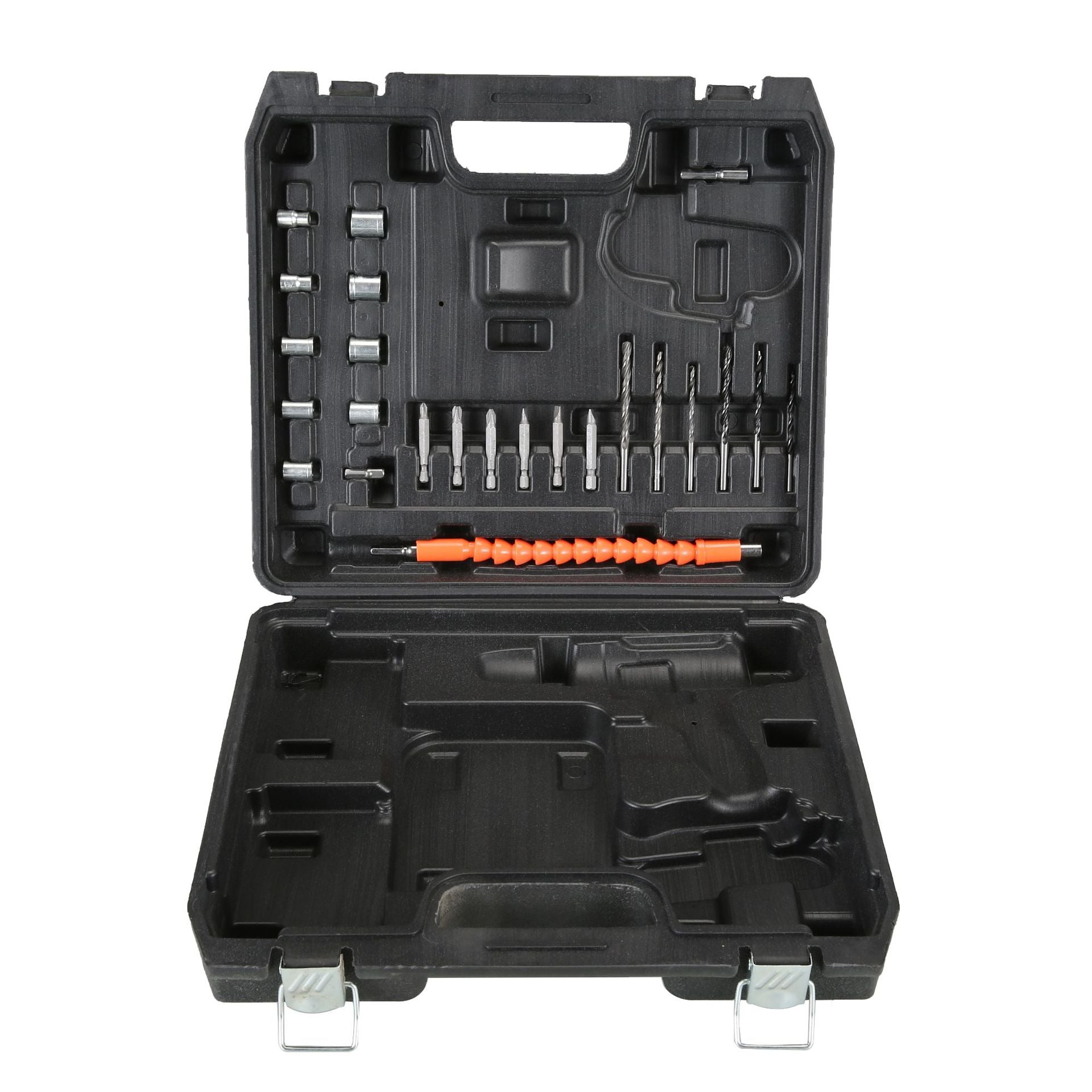 Lithium battery drill set blue toolbox set, household electric screwdriver set combination toolbox set
