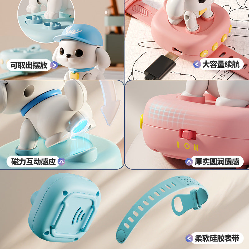 Kids smart ai voice dialogue learning to speak robot dog educational early education toy baby artificial electric puppy