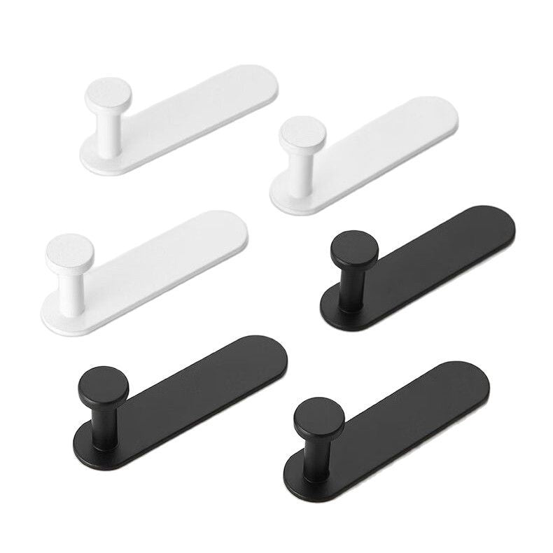 Wholesale space aluminum gun gray row hook coat hook bathroom door back wall wardrobe towel hook coat hook no punching