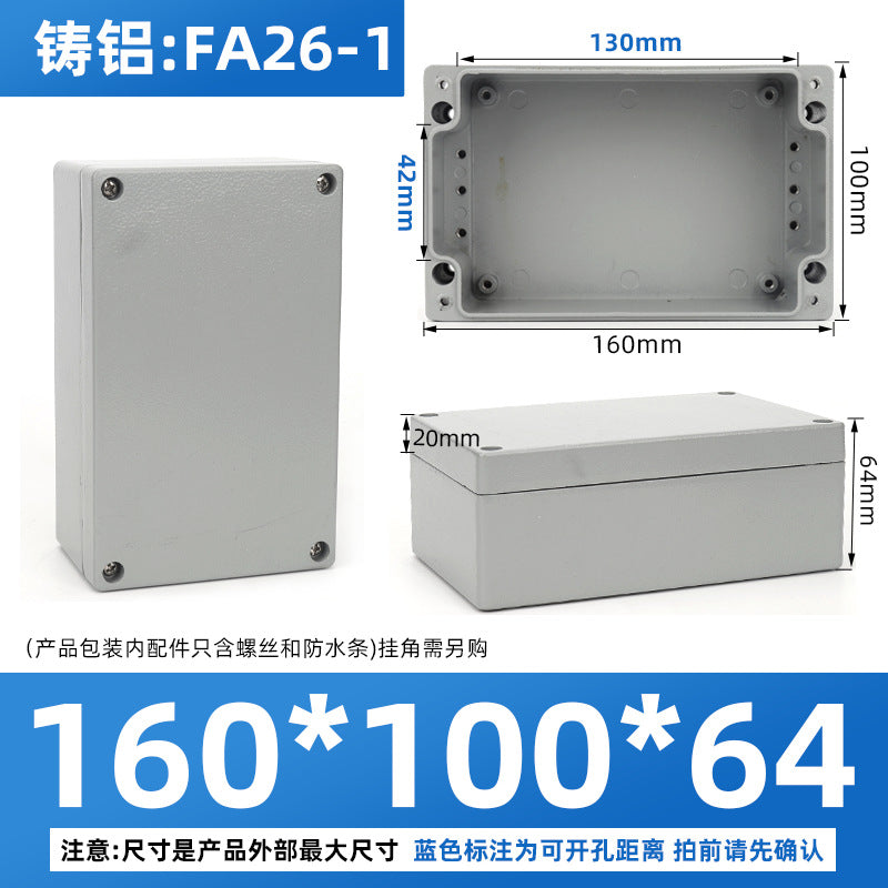 Cast aluminum waterproof box Outdoor waterproof aluminum box Metal box Outdoor terminal box Button box Sealed aluminum waterproof junction box