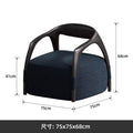 Nordic single sofa chair modern living room tech fabric leisure chair designer chair balcony japanese style solid wood sofa