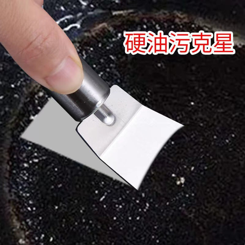Stainless steel heavy-duty ice scraper & pan scraper - kitchen tool for removing grease, defrosting freezers, and scraping ice