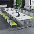 Saint li folding training table and chair mechanism desk and chair movable table foldable conference table retractable long strip