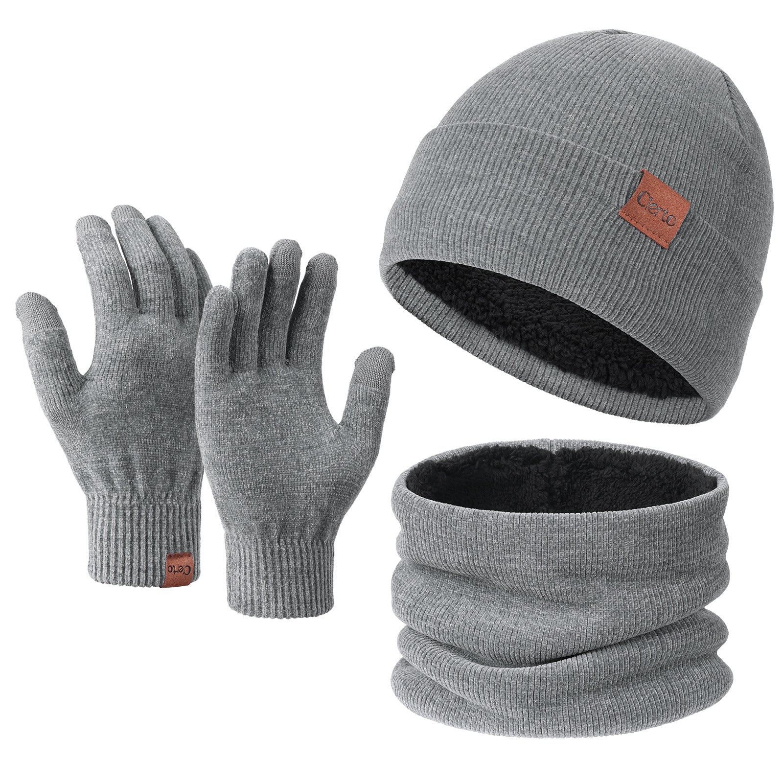 Cross-border knitted hat, scarf, gloves three-piece set, adult autumn and winter cold-proof and warm hat, scarf gift box set