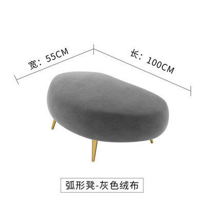 Nordic sales office reception curved double sofa office clothing store rest area furniture coffee table set