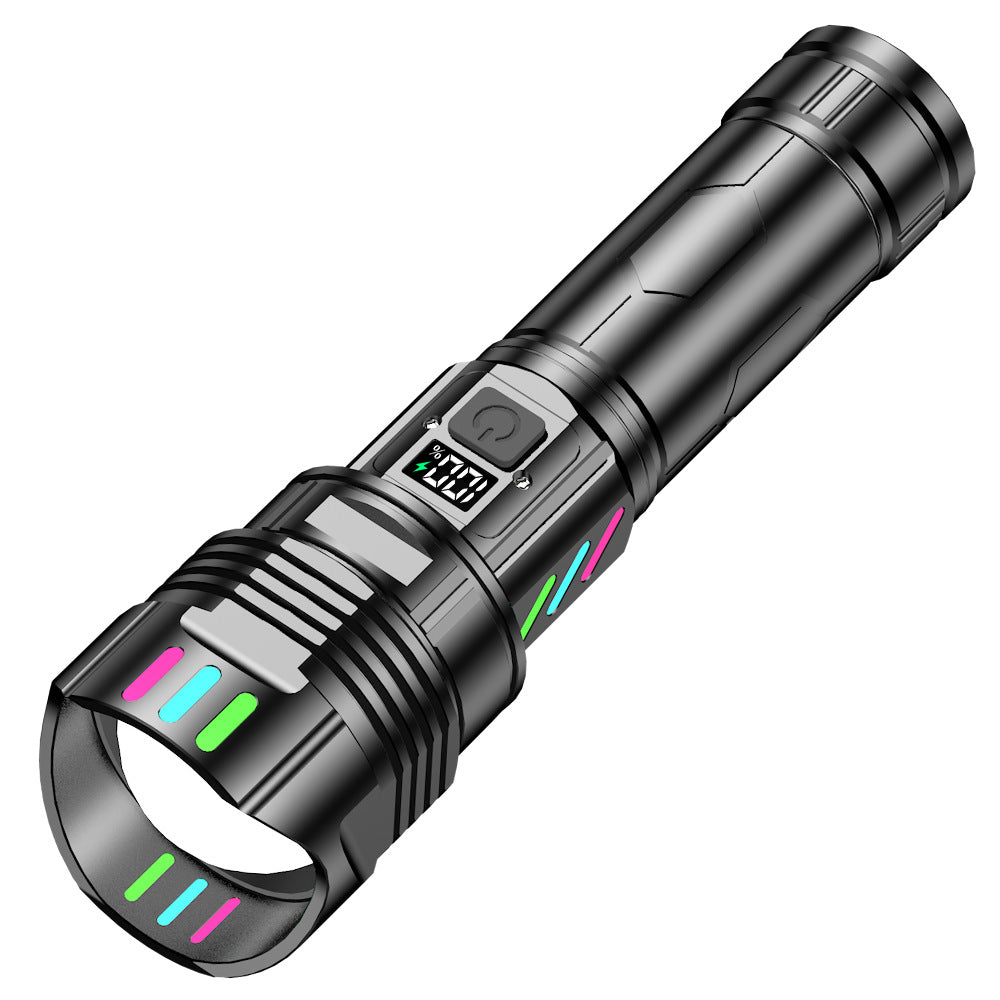 Cross-border explosive flashlight, strong light rechargeable outdoor super bright long-distance shooting, small portable home durable led light