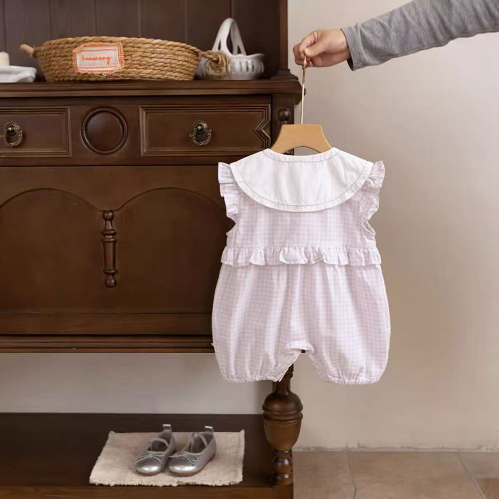Summernew arrival jumpsuit, fashionable flying sleeve jumpsuit, baby clothes, baby summer clothes, thin khaki, cute romper