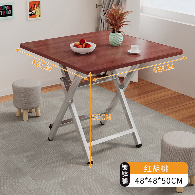 Foldable table dining table for home small table outdoor portable stall small apartment rental house simple dining square table