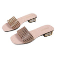 Export ready-made strip rhinestone sandals and slippers in stock summernew arrivalfashion style cross-border large size one-line sandals and slippers