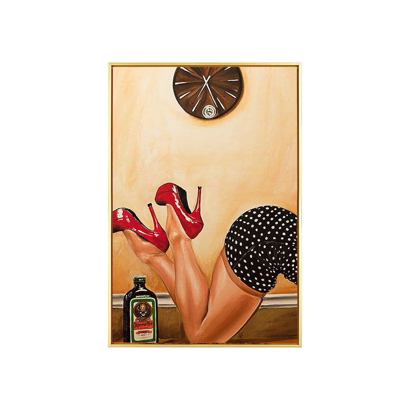 Bar decorative painting industrial style retro beautiful woman ktv box dance hall clear bar background wall painting creative painting