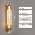 Luxury crystal wall sconce - living room accent, hallway, stairway led minimalist bedroom bedside lamp - gold finish