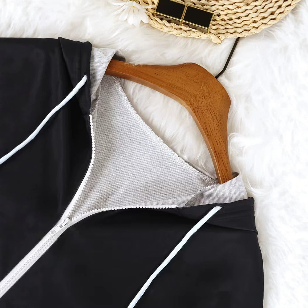 hot-selling plus-size women's zip-up hoodie, new casual long-sleeve hooded sweatshirt jacket, dropshipping available