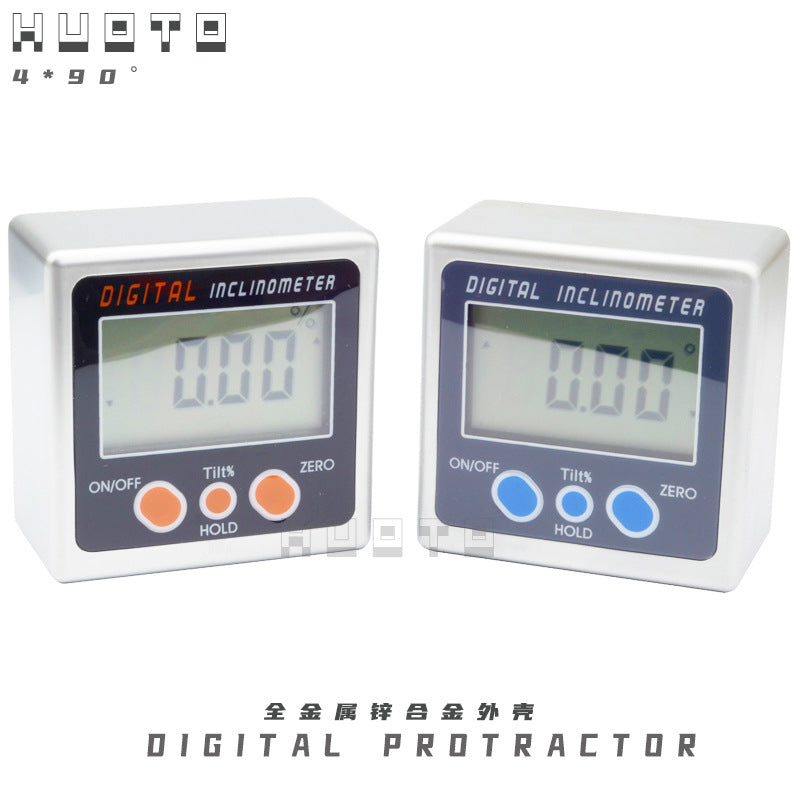 360 degree digital inclinometer, inclinometer box, angle ruler with magnetic digital angle meter, level ruler 0.05 degrees