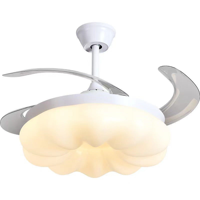 W% cream style invisible fan chandelier for homeled living room bedroom strong wind silent integrated frequency conversion restaurant hanging