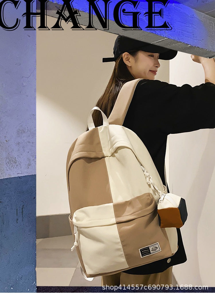 Summer backpack with integrated organizer pouch - perfect for middle school, high school, and college students - everyday carry, breathable air cushion straps