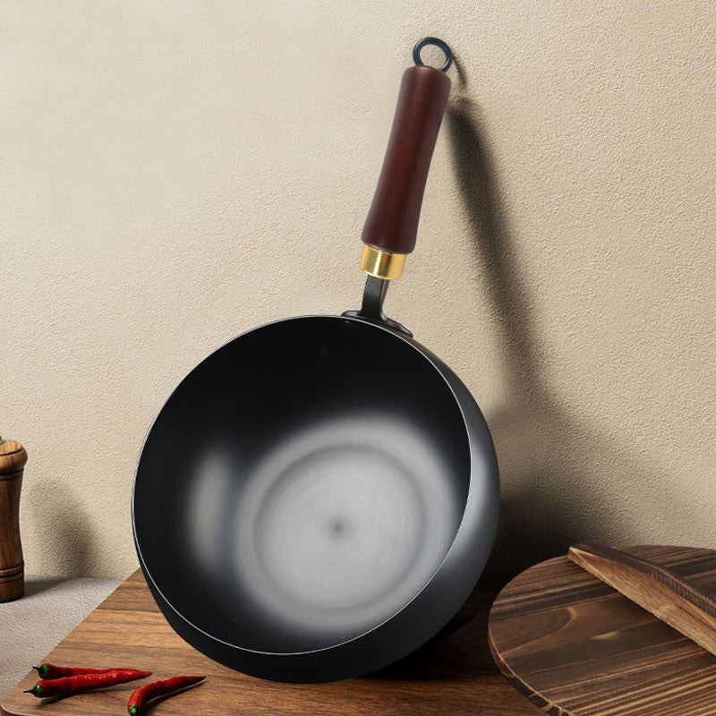 Cross-border explosion Mini small iron pan Small wok Household wok Uncoated pan Ancient belly pan