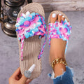 2025 summer new arrival: plus-size women's sandals, beach shoes, woven shoes, minimalist fashion flip-flops and slides for export