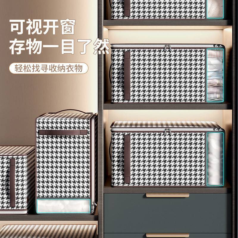 Quilt storage bag Thousand bird grid clothing bag Compression bag Travel moving sorting Student dormitory storage Cross-border bag