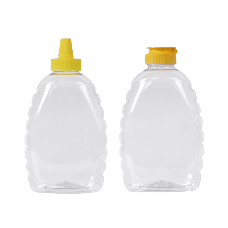 Honey plastic squeeze bottle fried chicken sauce tip cap salad juice squeeze condiment bottle transparent plastic refill bottle wholesale