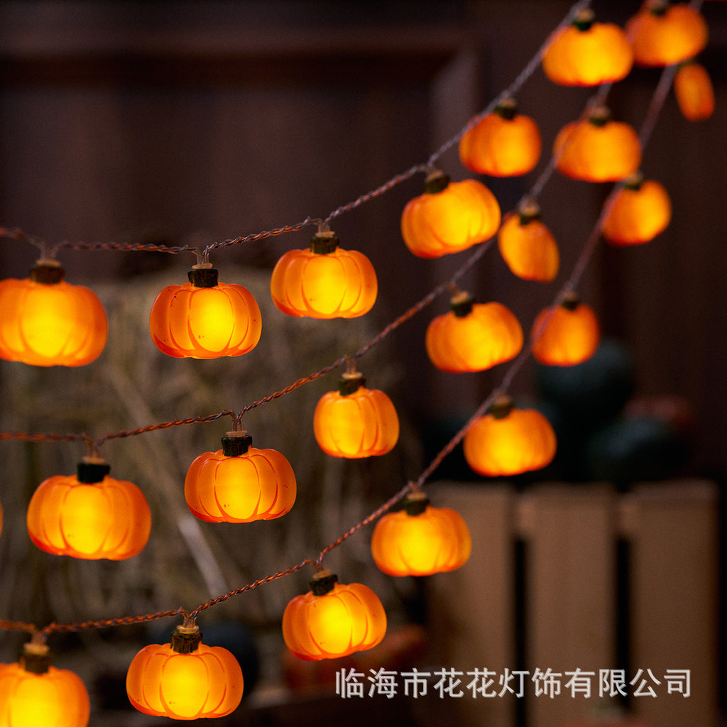 LED pumpkin maple leaf light string Thanksgiving small lanterns decorative lights pendant atmosphere light holiday lighting arrangement pendant