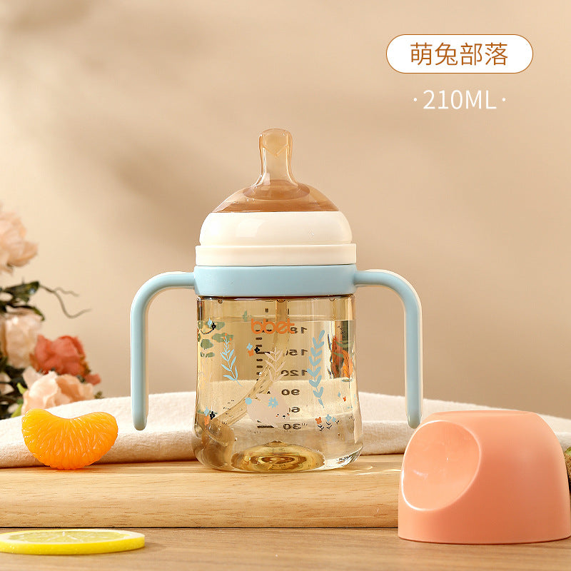 Baby elephant baby bottle newborn multi-stage baby bottle ppsu straw bottle anti-colic anti-fall personalized wholesale