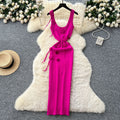 Feminine dress  summer pure desire stereo flower silmslimming lookelegant suspender knitting hip cover dress