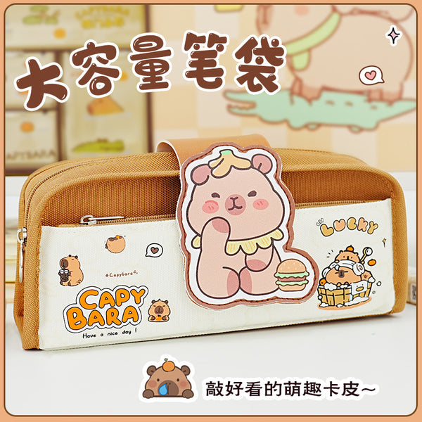 Large-capacity stationery bag wholesale, simple Oxford pencil case for junior high school students, cute pet ins style stationery case pencil case