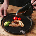 European style ceramic sauce boat western food steak juice bucket cup teppanyaki black pepper tomato juice ceramic handle cup seasoning