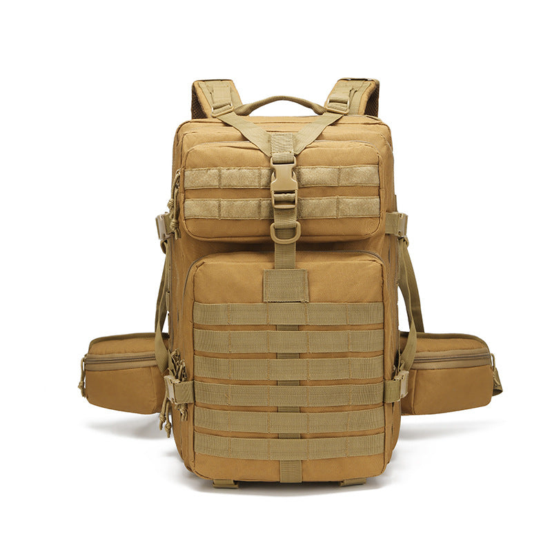 Outdoor Tactical Backpack Attack Bag Large Capacity Travel Backpack Anti-splashing Water-resistant Wear-resistant Hiking Bag Three-level Bag Male