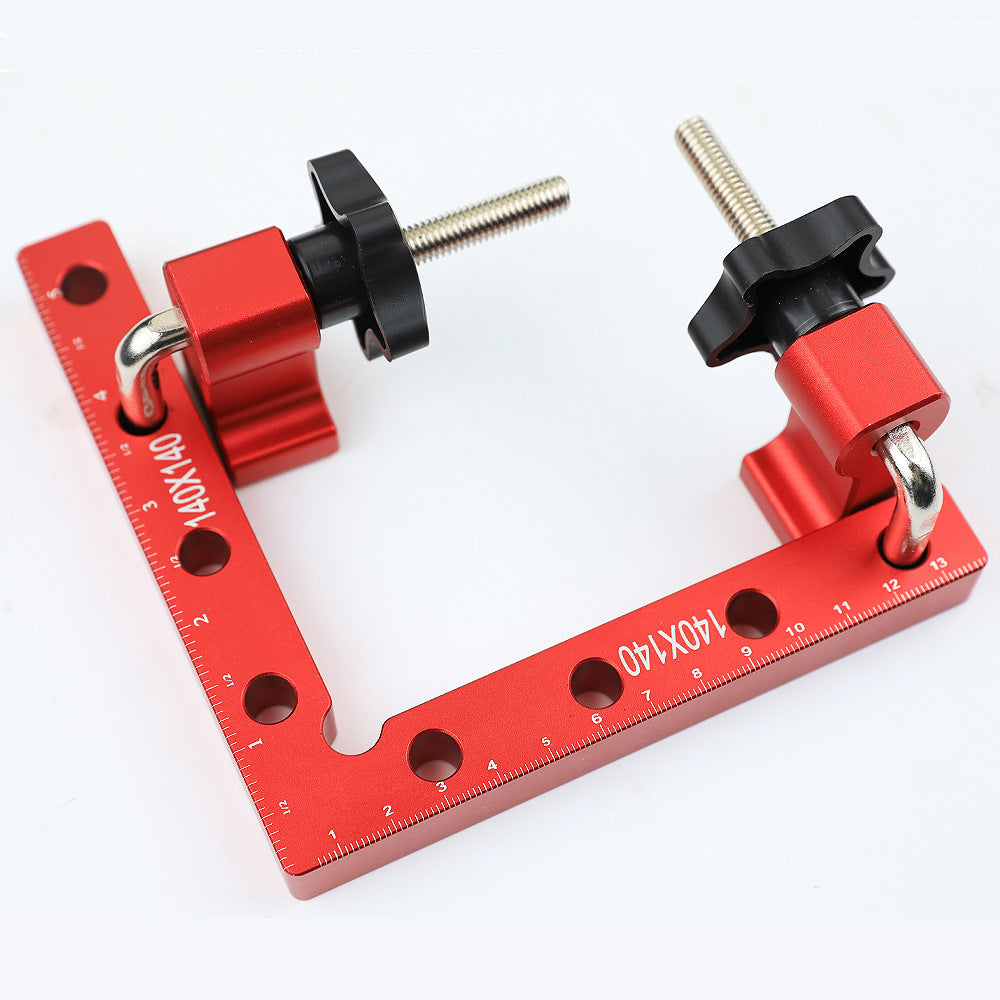 Woodworking right angle fixture, puzzle fixing clip 90 degree right angle positioning ruler, aluminum alloy woodworking right angle positioner
