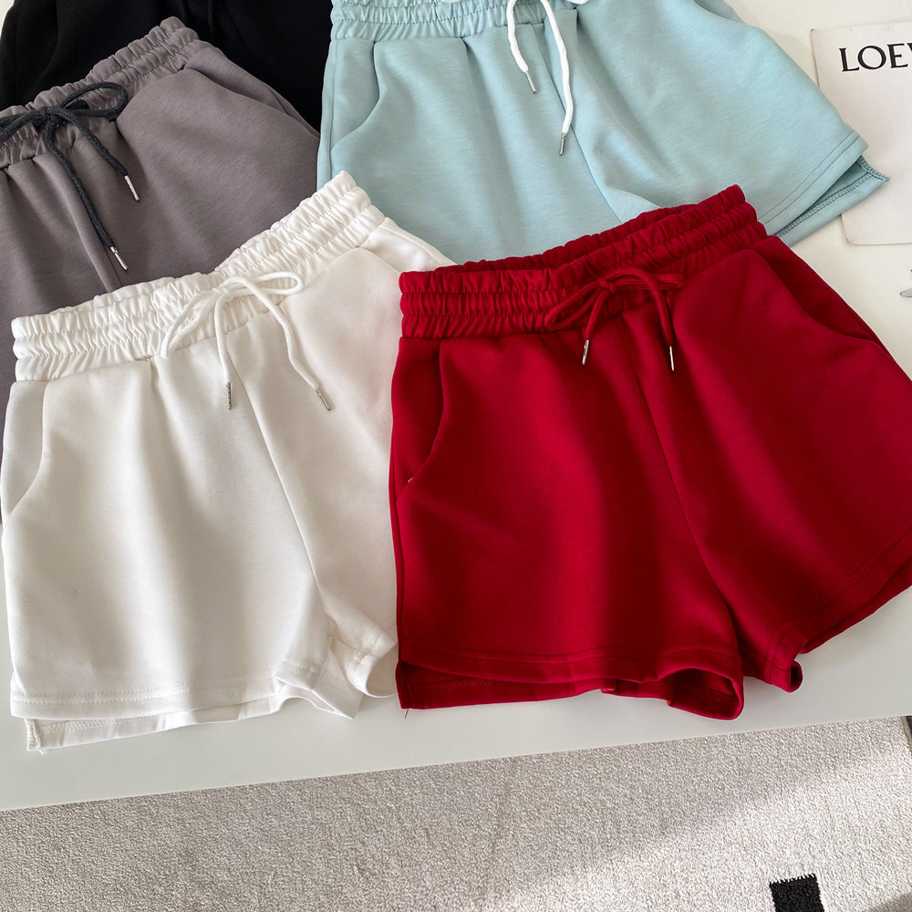 K-stylehigh waistcasualcasualloose pants shorts women's summer looseslimming lookeasiest for match drawstring sports casual pantssummer