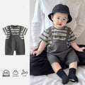 Baby summer clothes boys' rompers short sleeve summer thin outwear infant summer super cute crawling suit