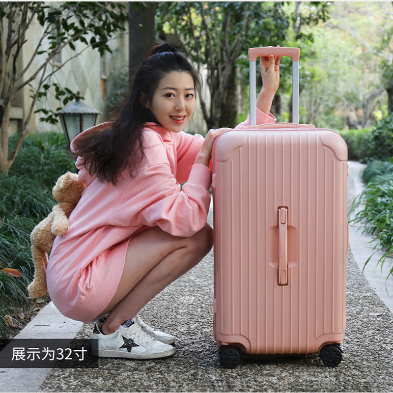 Large capacity suitcase Men's and women's trolley case Universal wheel Internet celebrity zipper password suitcase Thickened leather case 32 inches