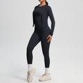 Ready-to-ship cross-border brushed microfiber seamless breathable compression short-sleeve three-piece activewear set for women - perfect for running, fitness, and yoga