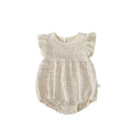 Summer clothes, baby girl baby girl baby girl bag butt shirt, thin style, flying sleeves, small age crawling clothes